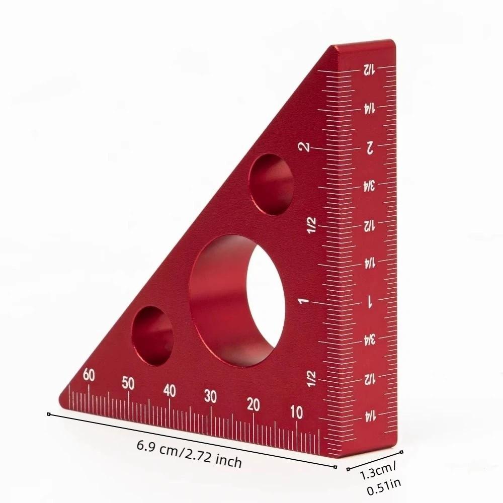 Heavy-Duty Woodworking Triangle Ruler Aluminum Zinc Zinc Alloy Height Measuring Ruler Carpenter's Square
