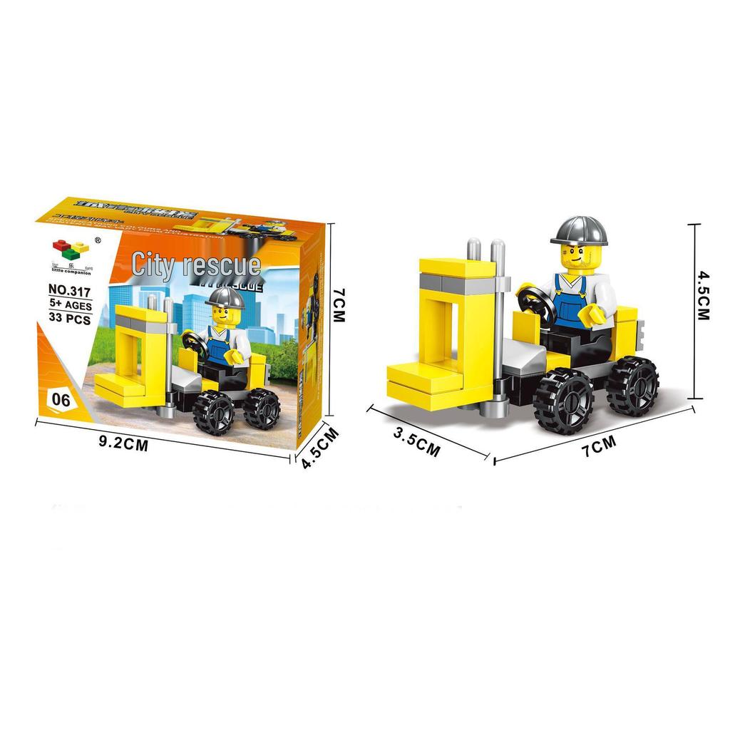 Shun Lekang Engineering Vehicle Building Blocks: Educational Toy Set for Boys - Small Particles for Creative Play
