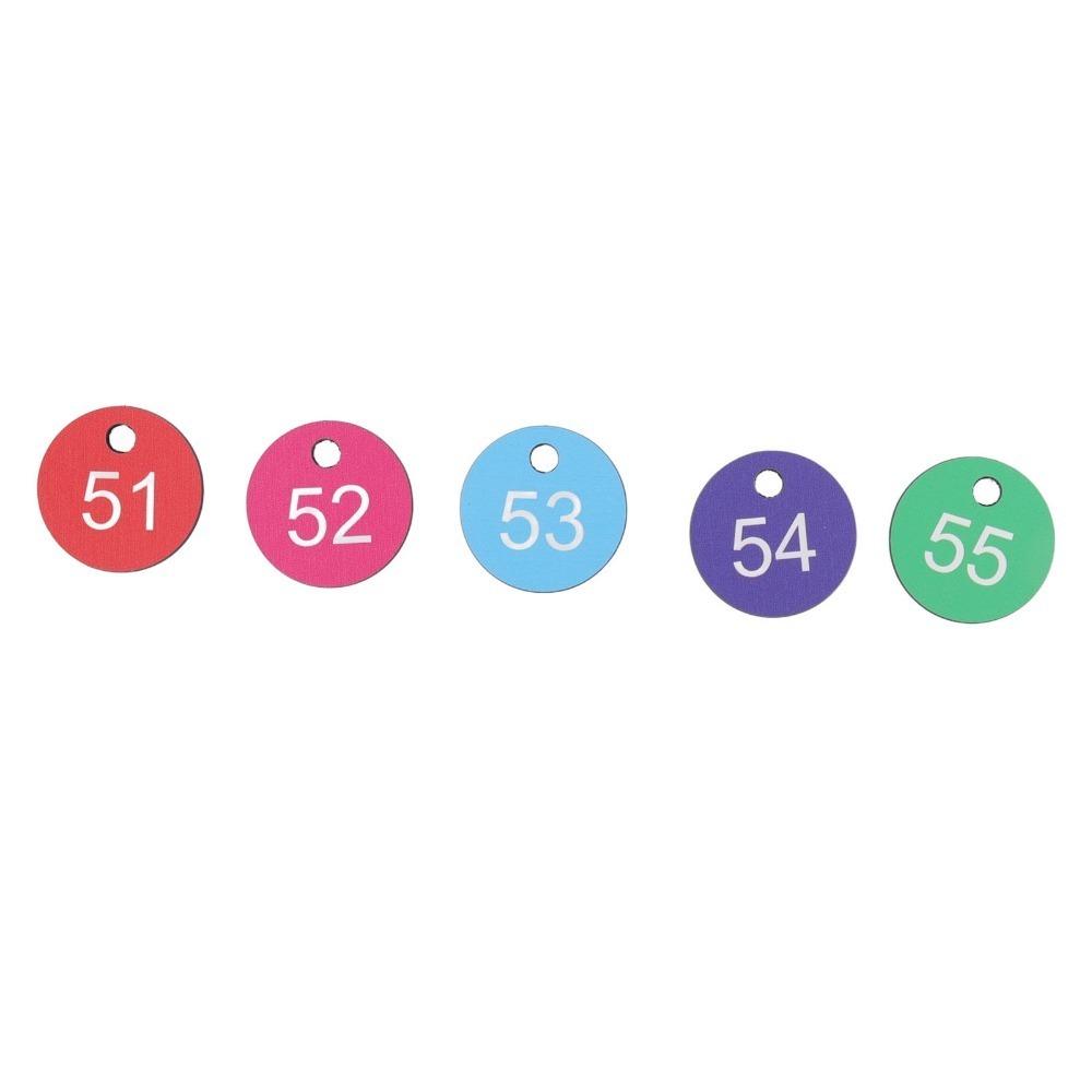 50Pcs Bright Colorful Round Number Labels ABS Number Labels Plastic Number Labels Beekeeping
