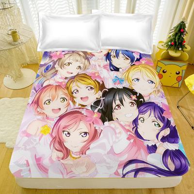 Anime Love Live School All Stars Bedding Set Pillowcase Fans Gifts for Boys Girls Bed Fitted Sheet