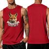 Men's Funny Animal Saying Tank Top - Loose Fit Breathable Summer Vest for Gym and Street