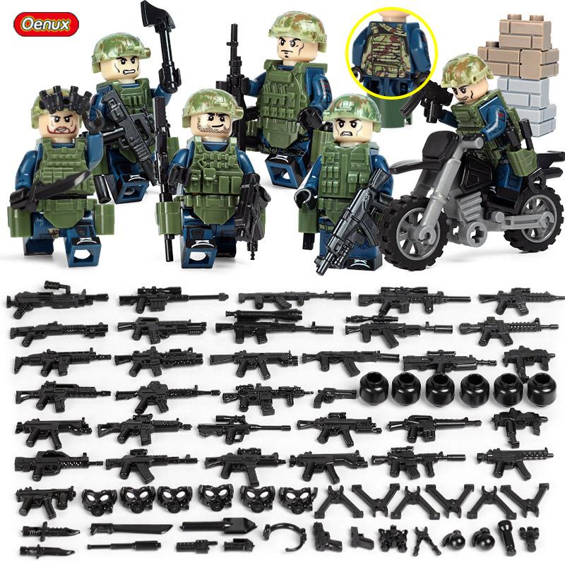 Neue Mini-Camouflage-Soldaten Militärische Kleine Bausteine Mini Moderne Armee-Soldatenfiguren MOC Baustein Spielzeug Für Kinder