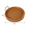 Plastic Imitation Handwoven Rattan Basket with Handle Wicker Basket  Food Storage