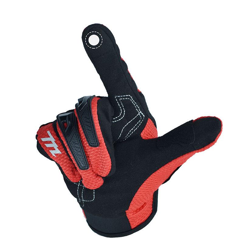 Motorcycle gloves, summer breathable off-road gloves, cycling touch screen, all finger carbon fiber motorcycle off-road gloves