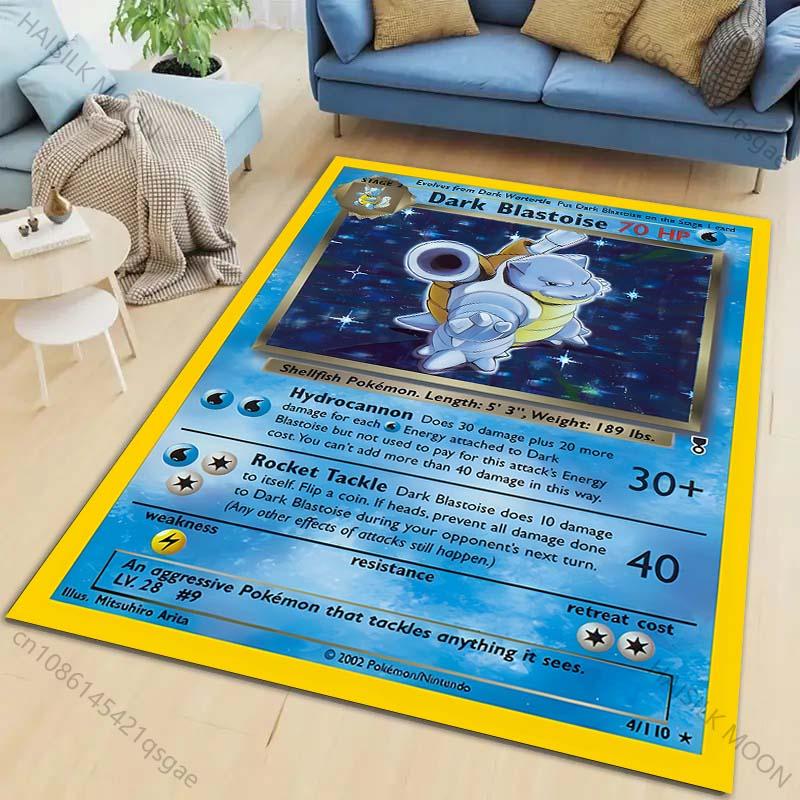 

Pokémon Card Pikachu Charizard Squirtle Print Carpet Rug for Living Room Bedroom Sofa Decor Home Area Rug Non-slip Mat Play Rugs 100cm x 150cm