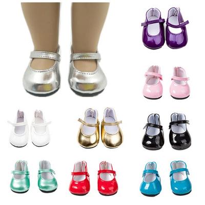 18inch Girls Dolls Shoes Round Toe PU Princess Dress Shoes American Newborn Shoe
