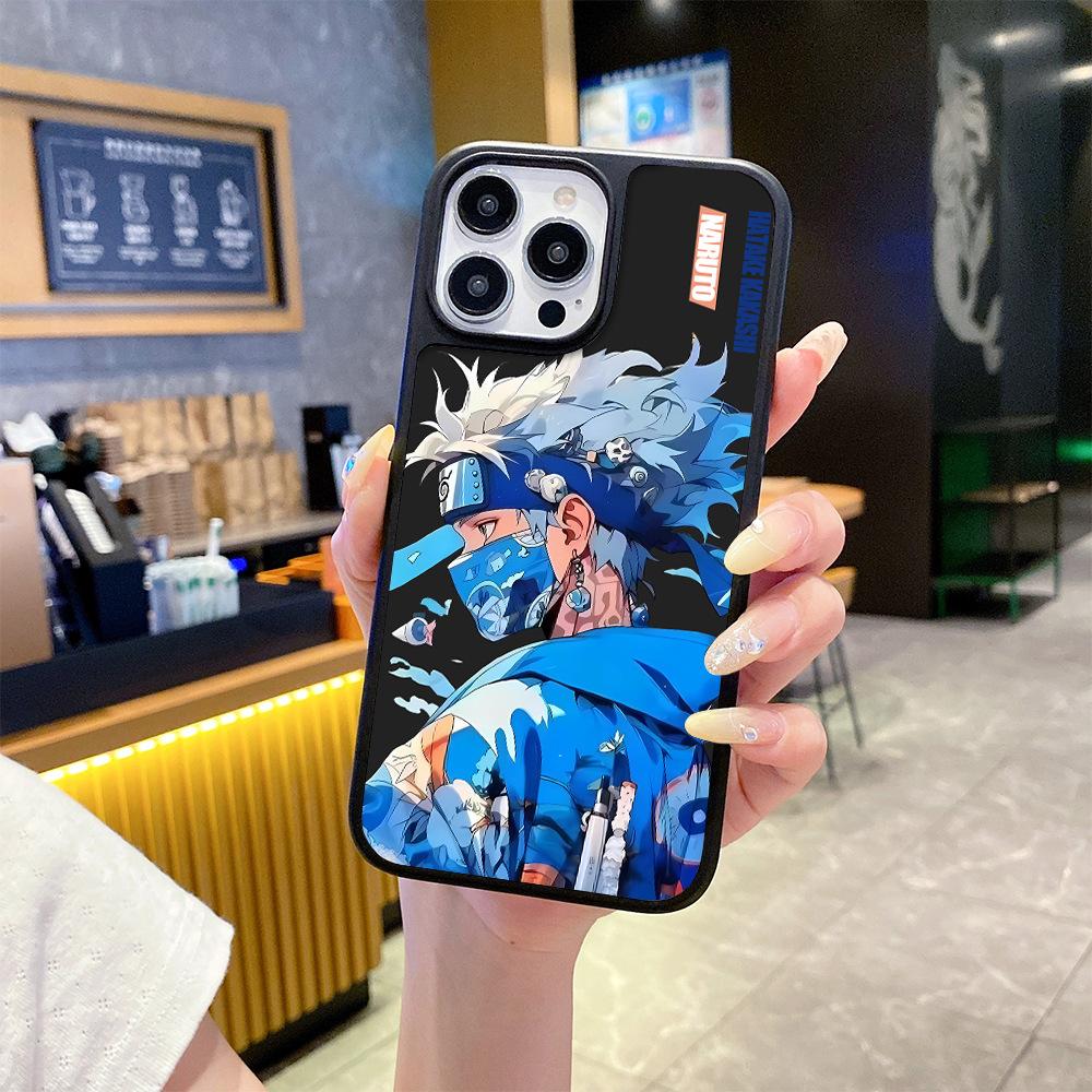 Anime Naruto Kakashi iPhone12 Trendy Cool Mobile Phone Case Apple 17promax Frosted Glass Anti-drop