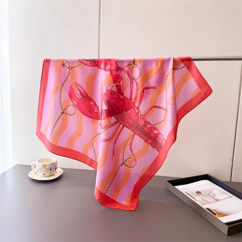 atmosphere 70 small square cloth cool animal print imitation silk scarf shawl neck scarf neck scarf scarf for women