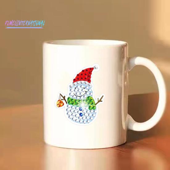 1 Set Diamant-Malerei-Aufkleber, Weihnachtsbaum, Schneemann, Weihnachtsmann, Muster, Strass-Aufkleber für Zuhause, Wanddekoration