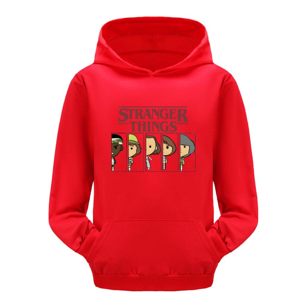5248 Kids Boys Girls Stranger Printed Casual Long Sleeves Hoodies Top