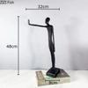 Abstract Standing Character Statue Handicrafts Desk Decoration Creative Ornaments Figures Metal Sculpture Room Aesthetic Decor