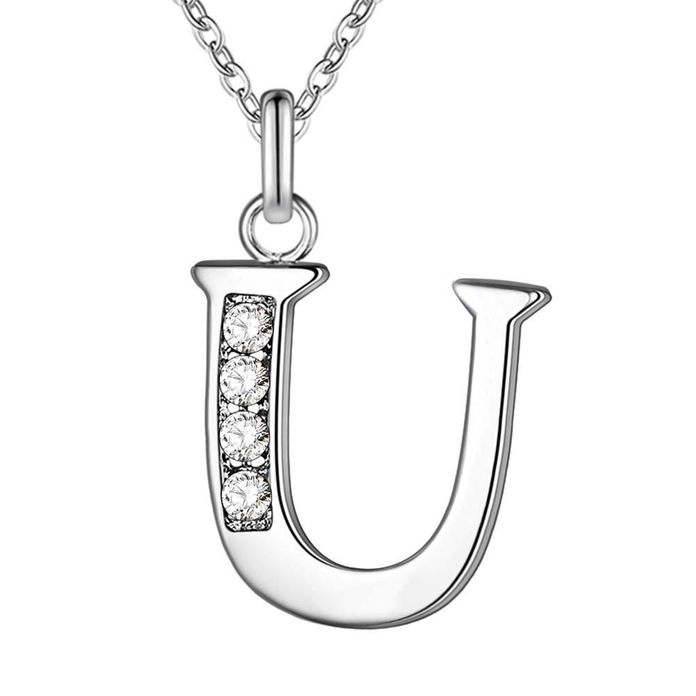 Explosive Jewelry Export Silver Jewelry Necklace 26 Letter Necklace A-Z Accessories