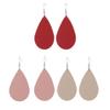 1 Pair Simple Water Drop Pendant Earrings Girl PU Leather Night Party Ear Studs Fashion Jewelry