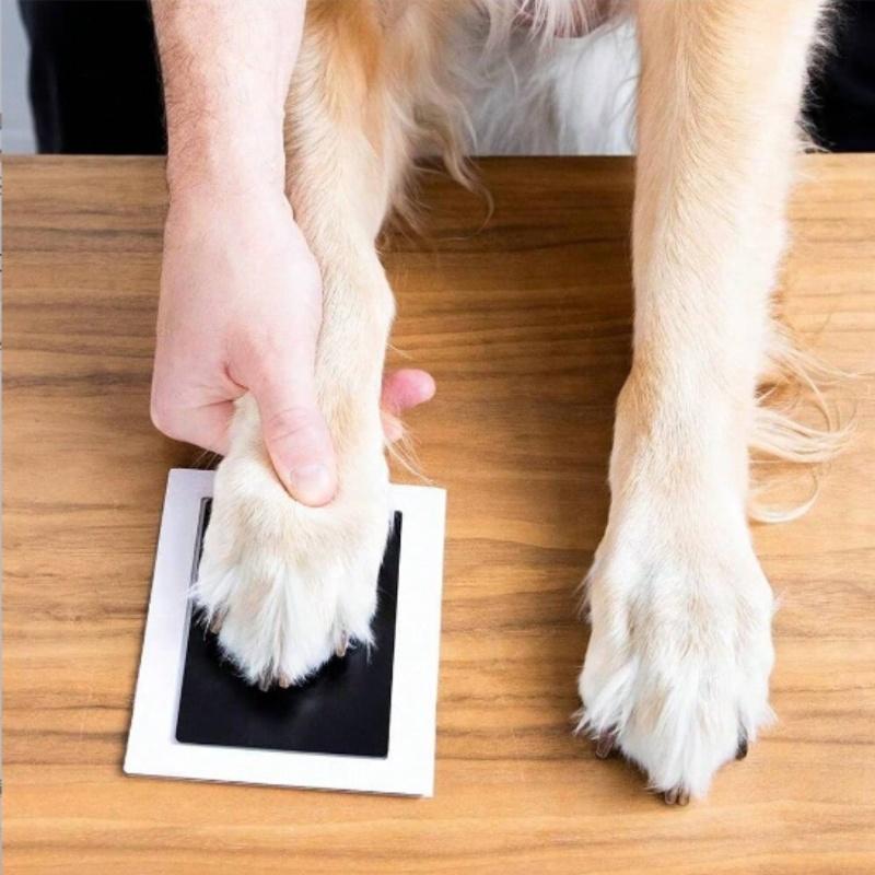 Inkless Cat Dog Paw Print Kit Pad Safe Non-toxic Baby Handprint Footprint Easy DIY Souvenir for Newborn Shower Pet Souvenir