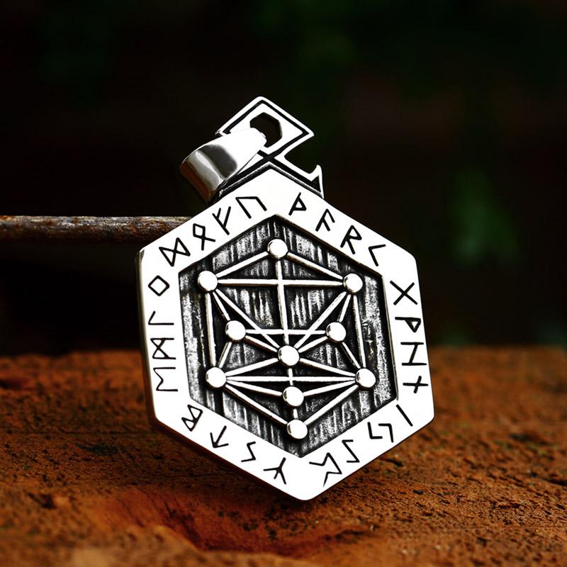 Beier 316L Stainless Steel Nordic Viking Symbol Wolf Men s Pendant Necklace Vintage Amulet High Quality Jewelry BP8-544