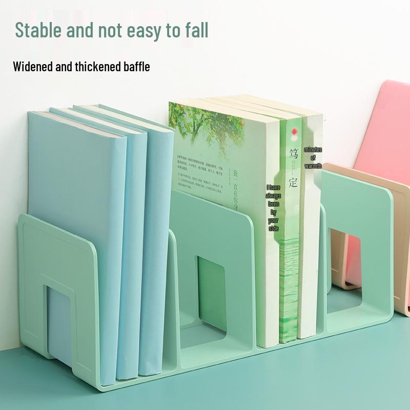 Thickened 4-Grid Plastic Book Stand and File Holder