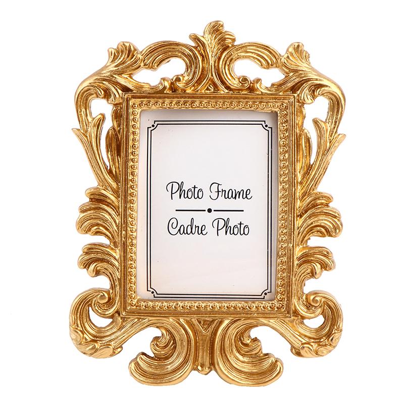 Decorative Flower Retro Photo Frame Wedding Home Decor Desktop Picture Frame Classic Baroque small photo frame