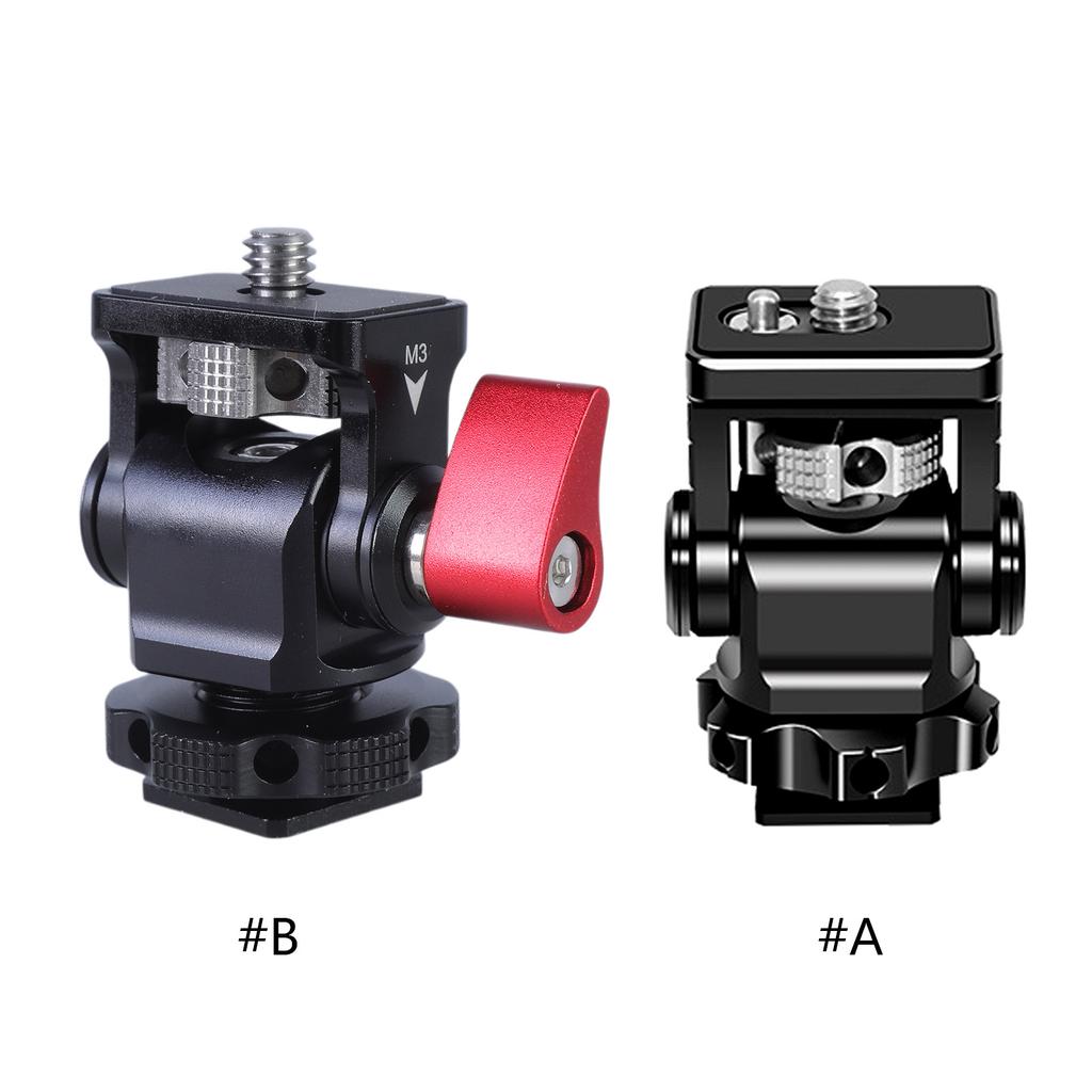 Supporto per Monitor da Fotocamera da 1/4 di pollice con Attacco Slitta Fredda Rotazione a 360 Gradi Inclinabile di 180° Supporto Stabile e Robusto