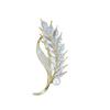 High-End Zircon Wheat Ear Pearl Brooch - Versatile Gold Lapel Pin for Suits