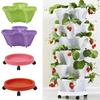 1PC Plastic Stackable Vertical Flower Plant Pot Strawberry Seedling Holder Vegetable Planters Garden Three-Petal Pot Decoration