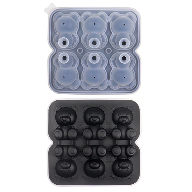 Little Bear Easy-Release Silicone Ice Cube Tray for Iced Tea & Beer - Low Temp Resistant