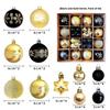 Xmas Tree Ornaments 42/44 Pcs Holiday Decor PVC Glossy Ball Set Christmas Decorations