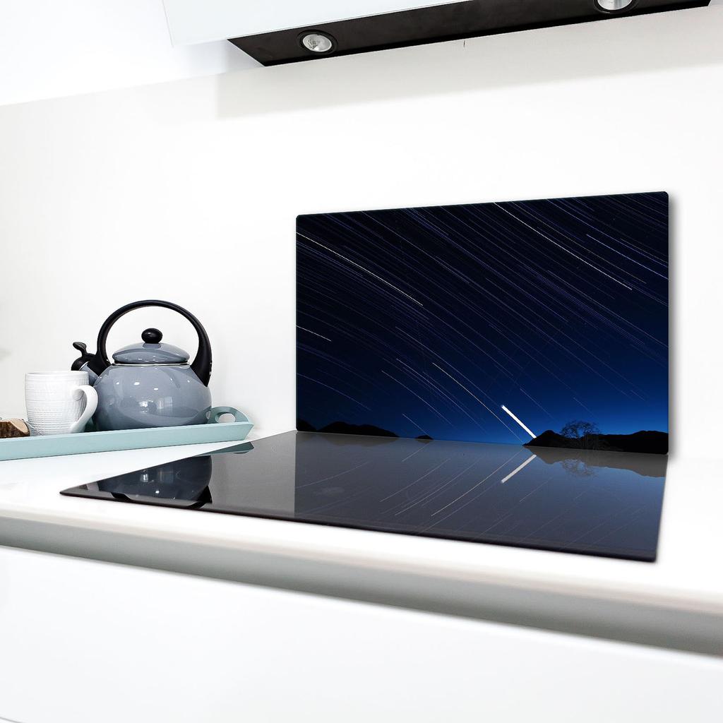 GLASS PROTECTIVE PLATE FOR STOVE 90x52 BLACK