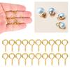 200Pcs Pearl Screw Eye Peg Pin Pendant Connector Screw Spike DIY Making Jewelry Accessorygolden