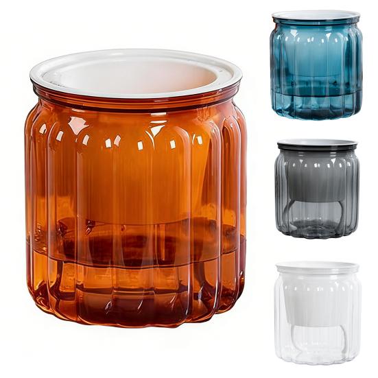 Flowerpot with Drainage Holes Water Filling Port Automatic Self-Watering Hydroponic Flowerpot Transparent Base Plant Container
