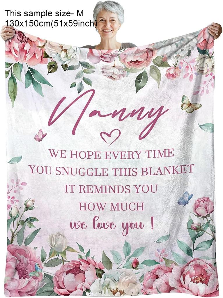 PC Gift Blanket To My Wife To Family Members Flannel Thin Blankets for Birthday Mothers Day Gift Perfect Gifts Four Season Use