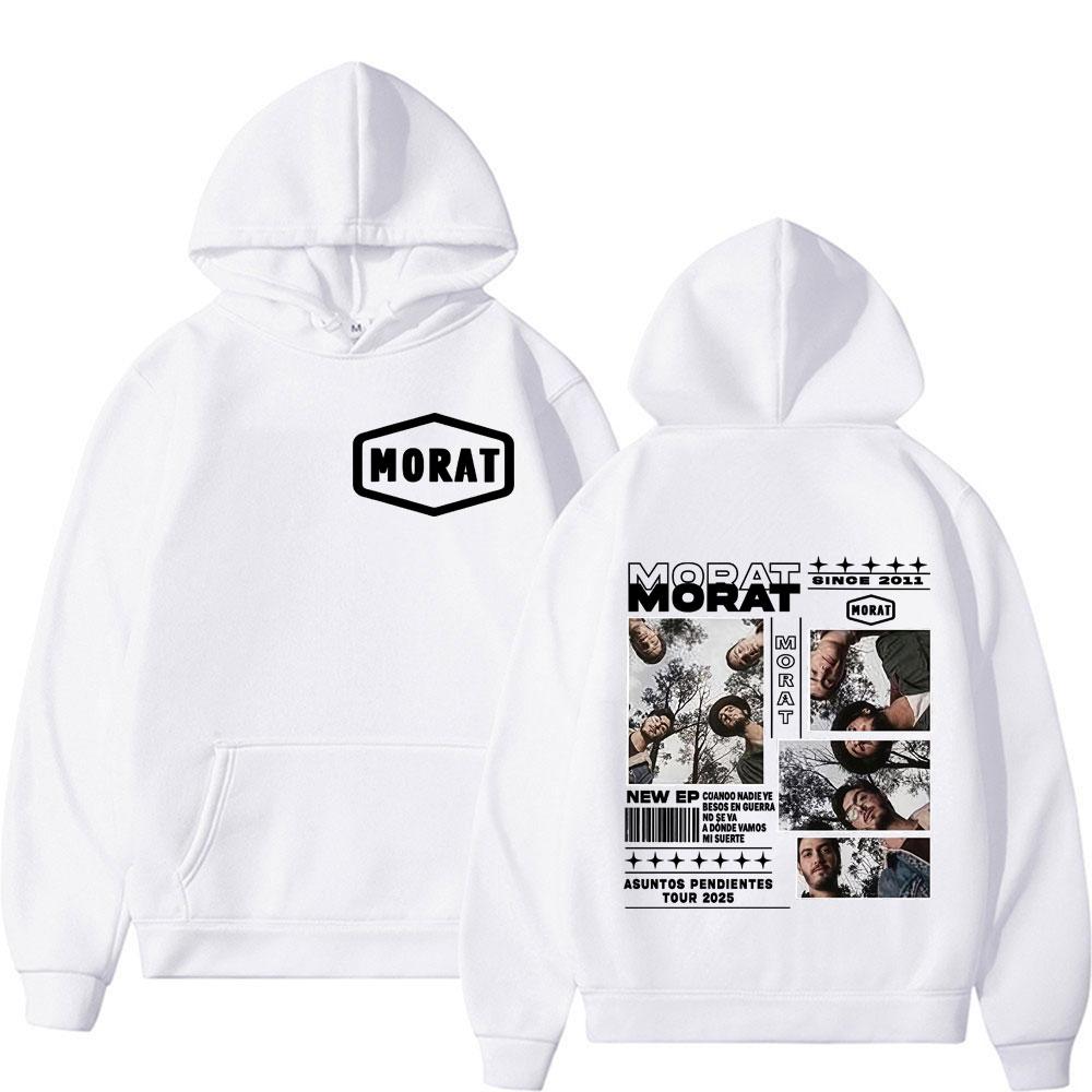 Morat Band Asuntos Pendientes Tour 2025 Merch Sweatshirts Men Women Vintage Harajuku Trend Hoodies Long Sleeve Hoodie Streetwear
