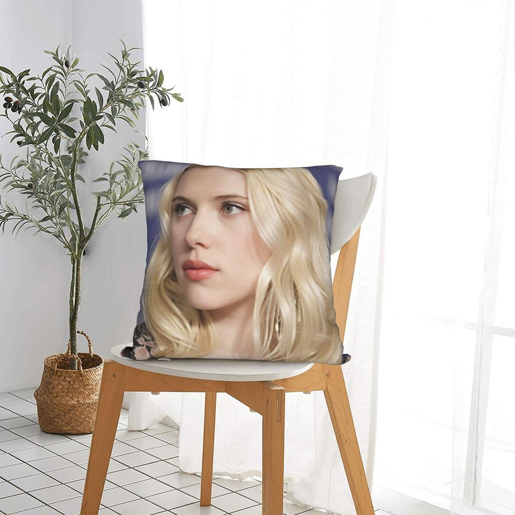 Scarletts Johanssons Pillow Case American Actor Soft Pillow Cover For Wedding Party Home Decor Retro Trendy Pillowcases