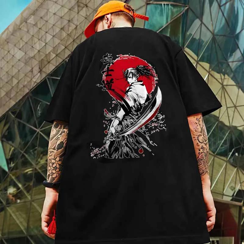 New 3d Japanese Samurai Bushido Print Tshirt For Unisex Summer Casual Street Trend Top Loose Oversized Short Sleeve Oneck T Shirt