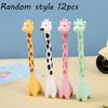12Pcs 0.5mm Standing Giraffe Pen Pretty Aesthetic Funny Giraffe Gel Pen 0.38mm Creative Cute Writing Pen School Office Supply