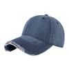 Distressed Washed Cotton Baseball Cap Men Women Unisex Adjustable Soft Visor Sun Hat Streetwear