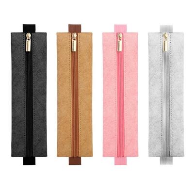 Elastic Buckle Pencil Case Fountain Pen Protector Pen Bag Simple Pencil Holders Portable Pencil Pouch Pencil Bag