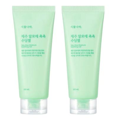 Plant Nara Jeju Aloe Feuchtigkeitsspendendes Beruhigungsgel 200 ml, 2 Stück