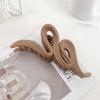 Solid Wave Hair Clips Twisted Curved Hair Claw Headwear Frosted Shark Clips  Travel