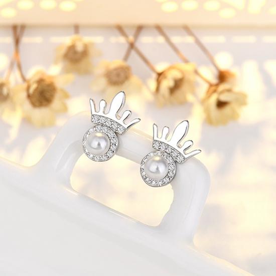 925 Sterling Silver Cross Stud Earrings For Women High Quality Exquisite Student Girlfriend Jewelry Accessories Heart GiftGood product