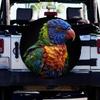 Rainbow Lorikeet Parrot Spare Tire Cover Durable Polyester Outdoor Waterproof Protector