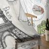 Set Of Paris Eiffel Towerletteringdressfaschion Elements Chiffon Sheer Curtains Living Room Bedroom Window Voiles Tulle Curtain