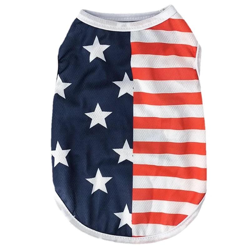 Dog Clothes Independence Day July 4th Vest For Small Medium Dogs Cat Summer Breathable Puppy Kitten Chihuahua Pug Pet Costume