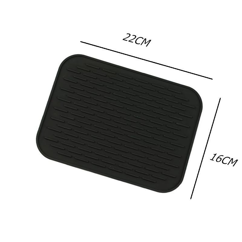 Vierkante Siliconen Hittebestendige Mat Antislip Onderzetter Pannenhouder Tafelgerei Afdruipmat Keuken Afwas Onderlegger M&Rectangular