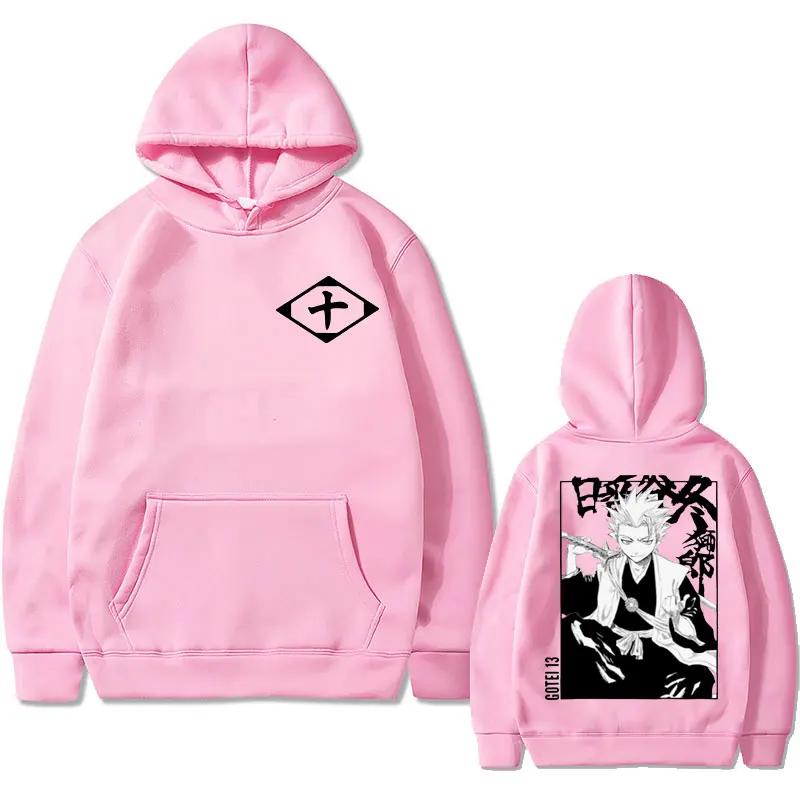 Japan Anime BLEACH Hitsugaya Toushirou Gotei 10 Graphic Hoodie Men Casual Sweatshirt Man Pullover Men's Manga Streetwear