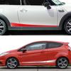 Car Side Stripes Vinyl Decals Door Racing Stripes Sticker Graphics Accessories For Ford Fiesta MK7 3 Door 2008 - 2017 ST200