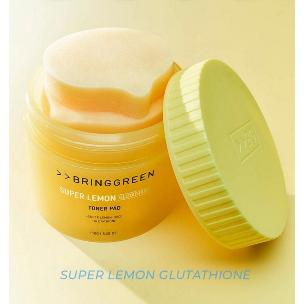 BRING GREEN Super Lemon Glutathione Toner Pad, 90 Sheets