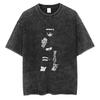 American Tops T-Shirt Ri Short Sleeve T-Shirt Batik Naruto Shirt Wear Man Washed Anime Vintage Style Short