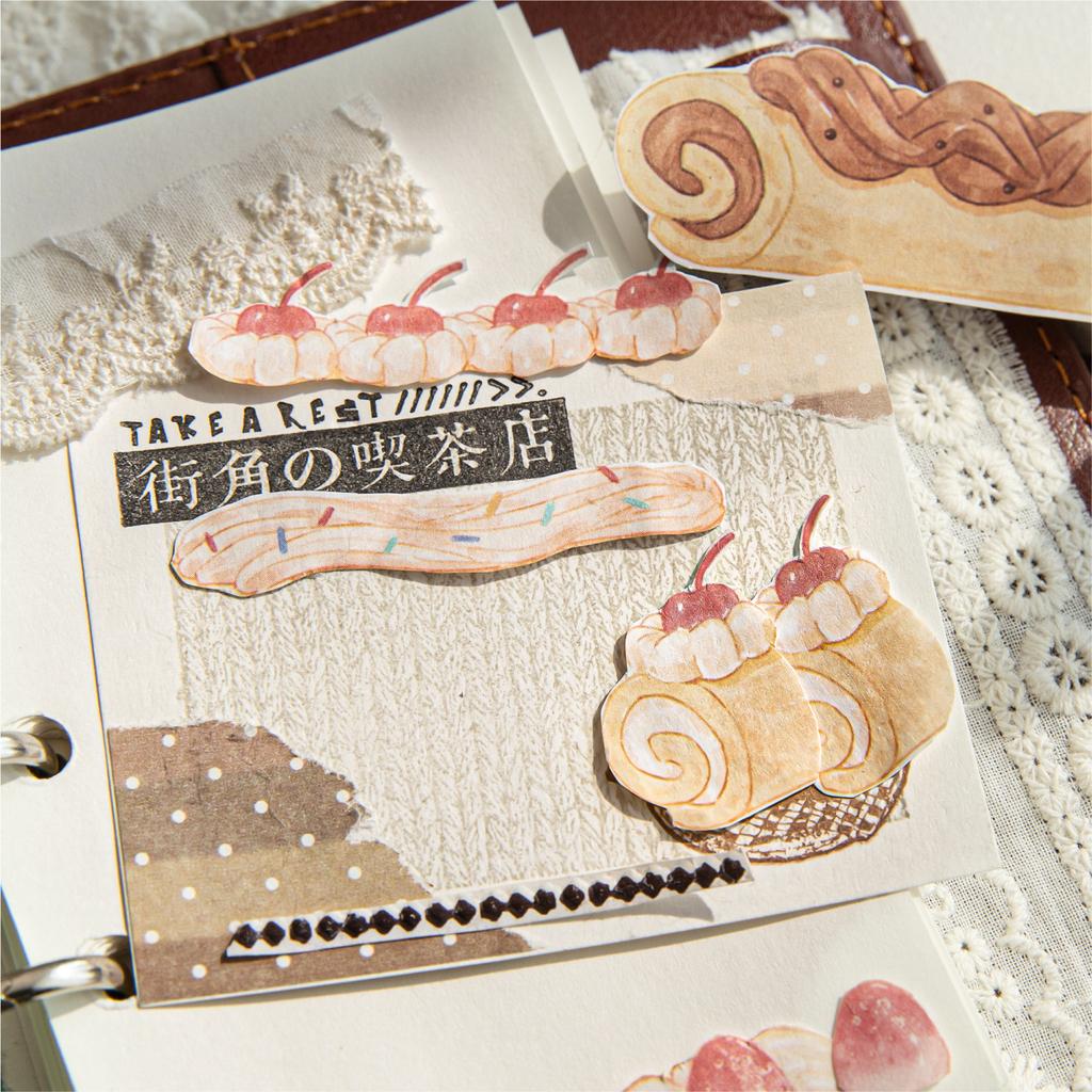 JIAMEI 120pcs Cream Bakery Series Kawaii Food Desserts Message Convenience Sticker DIY Diary Scrapbook Cute Student Stationery