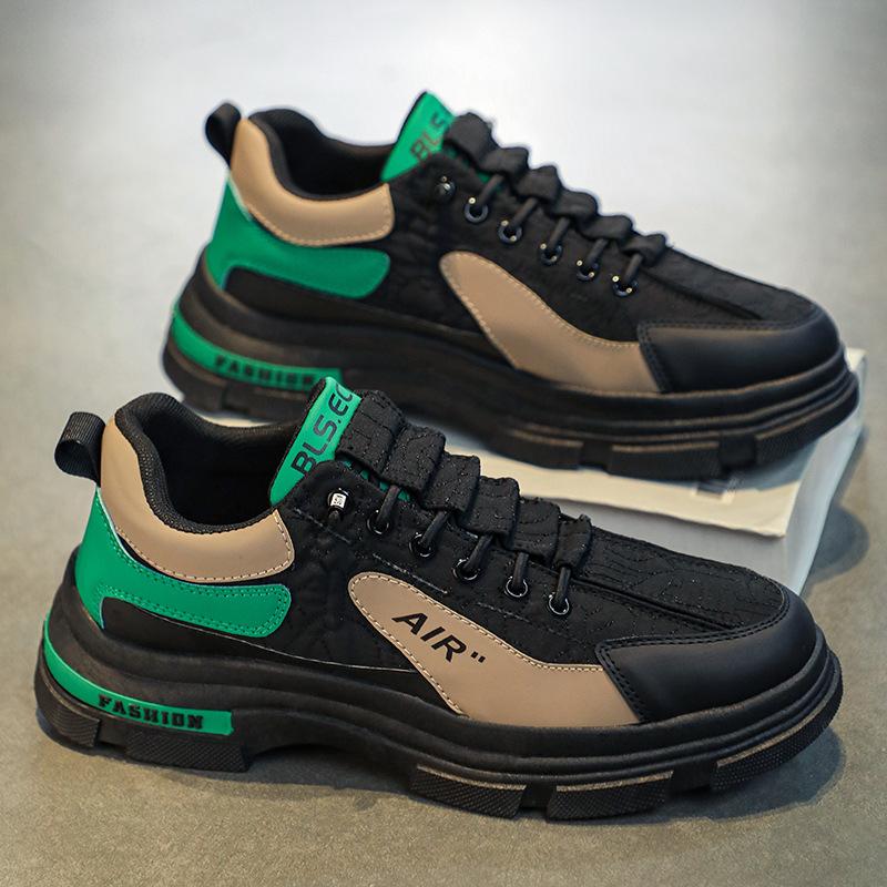 

Мужские осенние новые черные ботинки, модная повседневная классическая рабочая одежда, модная обувь, короткие ботинки на толстой подошве, мужская обувь 44