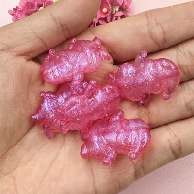 10 pezzi accessori gioielli fai da te perline acrilico per orecchino braccialetto creazione di nani natalizi trasparenti 25 * 30mm accessori colorati UV materiali in rilievo